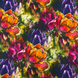 [S1891L-3684] [S1891L] Jersey Digitální Tisk Magické Květiny (Design D)