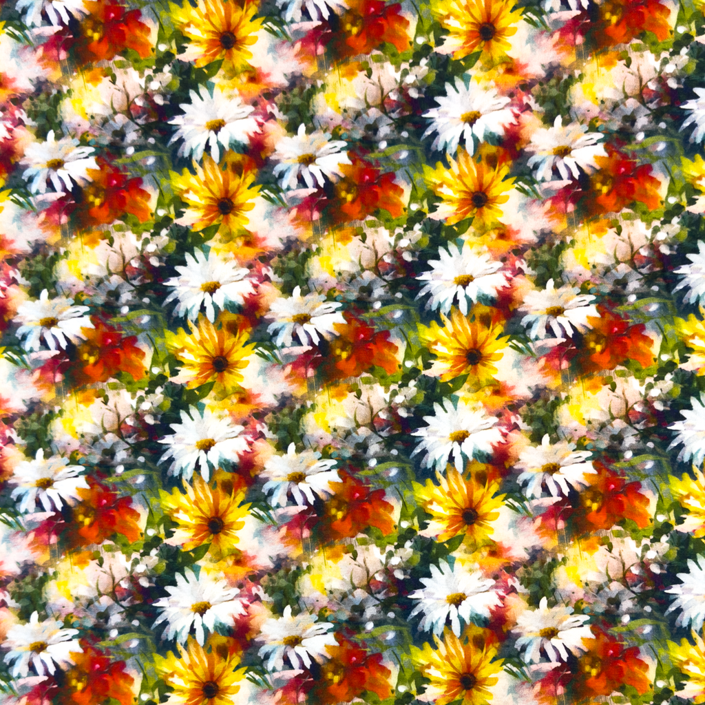 [S1890R] Jersey Digitaltryckt Blomtema