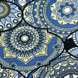 [S1915L-3684] [S1915L] Viscose Lycra Lourd Imprimé Numérique Tuiles Mandala (Design D)