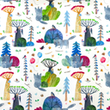 [S1973R-3684] [S1973R] Jersey Druk Cyfrowy Krajobrazy (Design D)