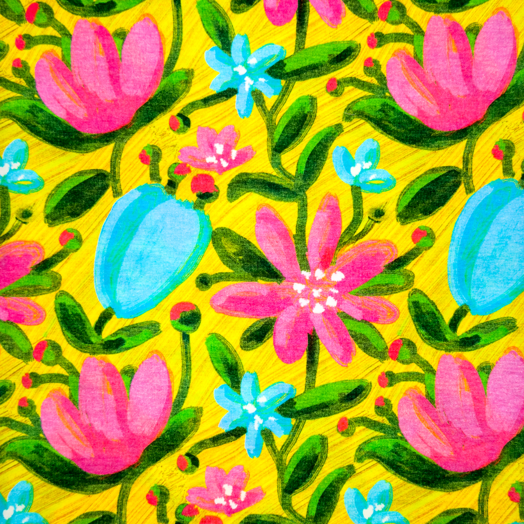 [S1833R] Jersey Digital Printed Bright Floral