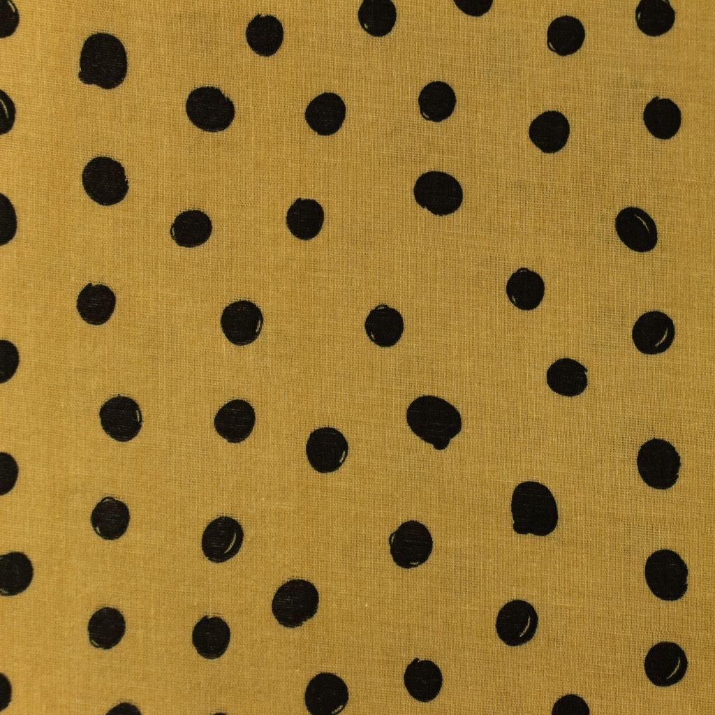 [S1136L] Double Gauze Flat Printed Draw Dots Snoozy Fabrics